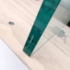 طاولة طعام عصرية من الخشب المقشر والزجاج، صنع في إيطاليا - سترابو Viadurini