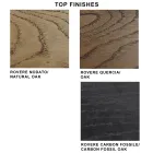 طاولة طعام عصرية من الخشب المقشر والزجاج، صنع في إيطاليا - سترابو Viadurini