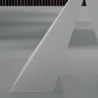 طاولة طعام عصرية من الزجاج والفولاذ الأبيض، صنعت في إيطاليا - دالماتيان Viadurini