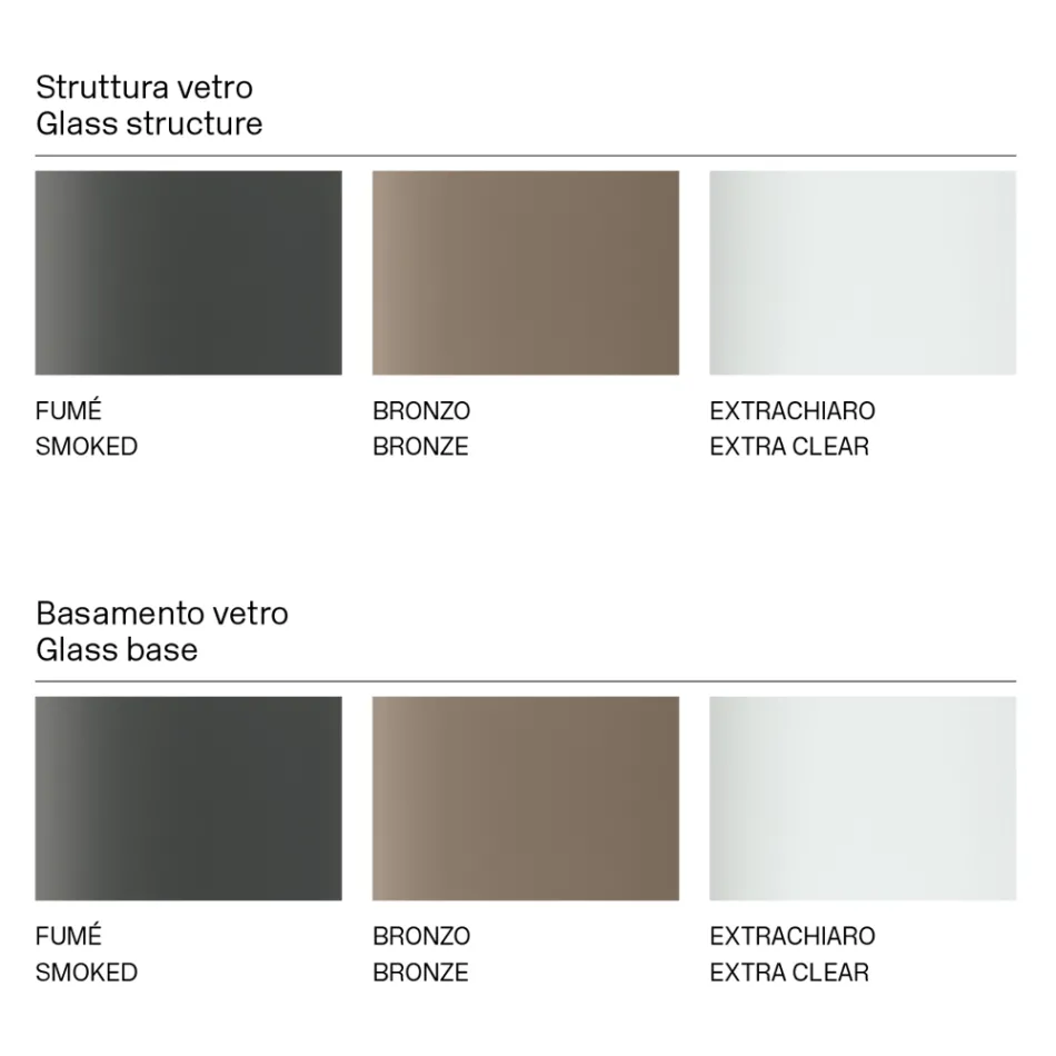 طاولة طعام بيضاوية بسطح وقاعدة زجاجية، صنع في إيطاليا - تيسيو Viadurini