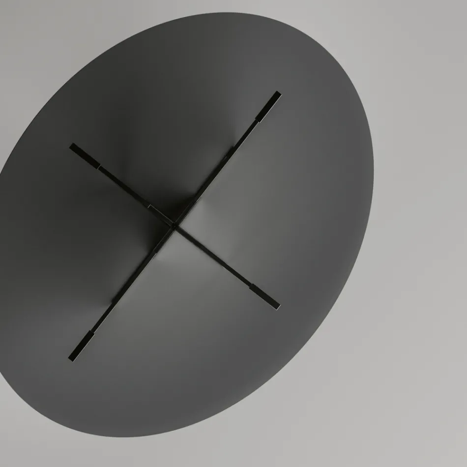 طاولة طعام بيضاوية بسطح وقاعدة زجاجية، صنع في إيطاليا - تيسيو Viadurini