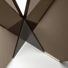 طاولة طعام بيضاوية بسطح وقاعدة زجاجية، صنع في إيطاليا - تيسيو Viadurini