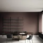 طاولة طعام بيضاوية بسطح وقاعدة زجاجية، صنع في إيطاليا - تيسيو Viadurini