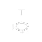 طاولة طعام بيضاوية بسطح فاخر من فينيكس، صنع في إيطاليا - دولارات Viadurini