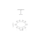 طاولة طعام بيضاوية من اللامينيت والألمنيوم، صنعت في إيطاليا، ثمينة - دولارات Viadurini