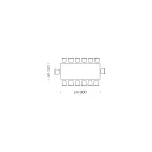 سطح طاولة طعام من اللامنيوم وقاعدة من الفولاذ، صنع في إيطاليا - إيزيلينو Viadurini