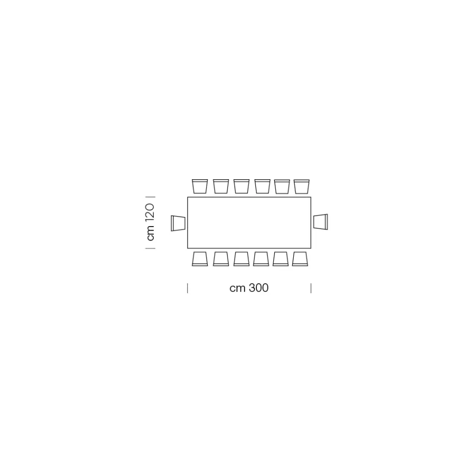 سطح طاولة طعام من اللامنيوم وقاعدة من الفولاذ، صنع في إيطاليا - إيزيلينو Viadurini