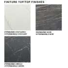 سطح طاولة طعام من اللامنيوم وقاعدة من الفولاذ، صنع في إيطاليا - إيزيلينو Viadurini