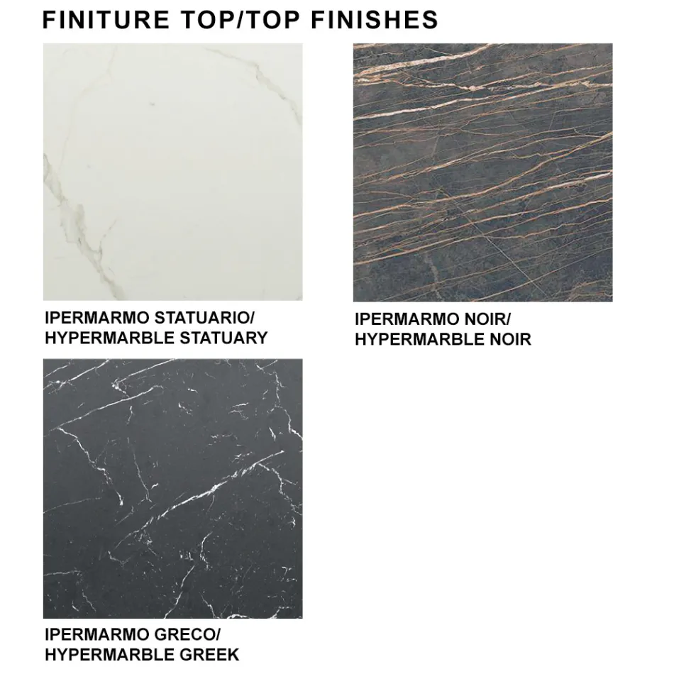 سطح طاولة طعام من اللامنيوم وقاعدة من الفولاذ، صنع في إيطاليا - إيزيلينو Viadurini