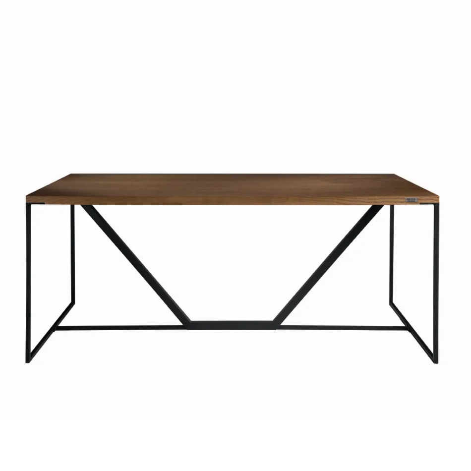 سطح طاولة طعام من الخشب الصلب، صنع في إيطاليا - أديليو Viadurini