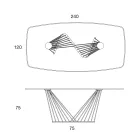 طاولة طعام بسطح زجاجي وقاعدة معدنية - مقاسين - ألاريكو Viadurini