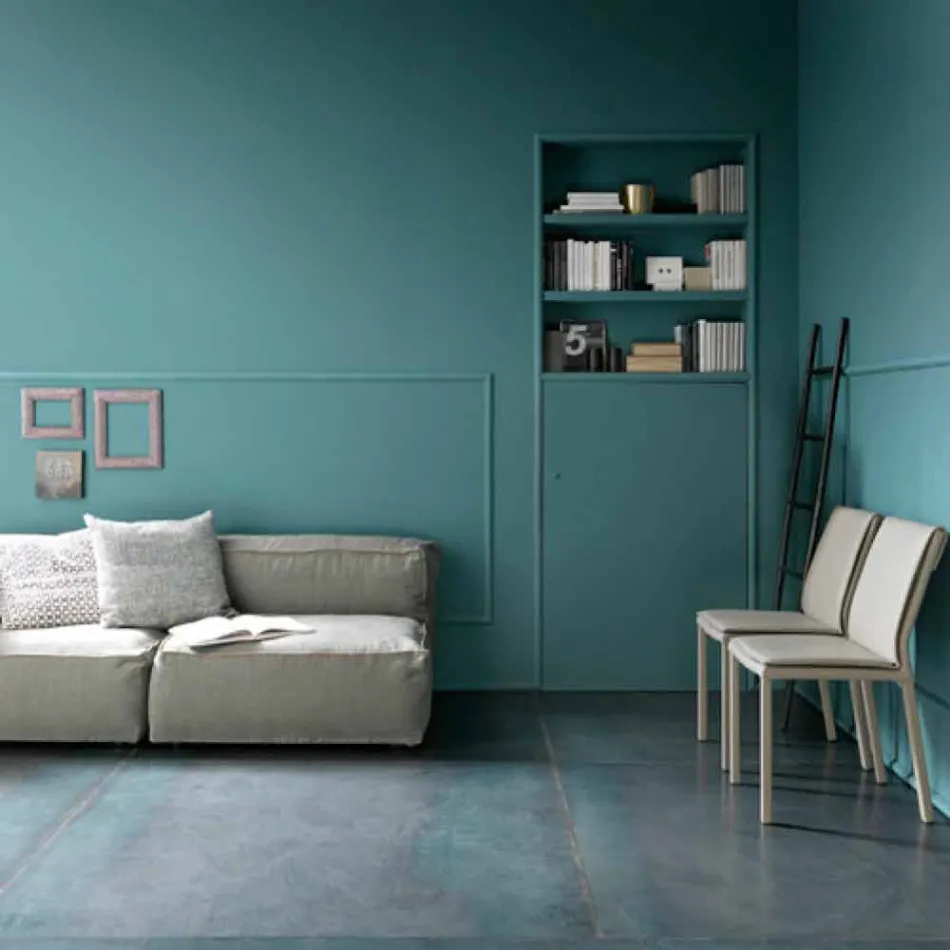 طاولة طعام حديثة قابلة للطي مصنوعة من الخشب والمعدن، صنع في إيطاليا - مينيلاو Viadurini