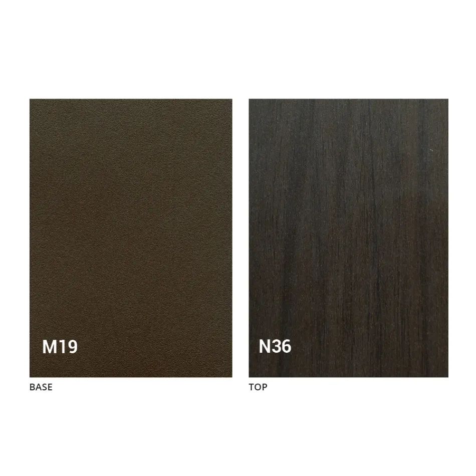 طاولة طعام حديثة قابلة للطي مصنوعة من الخشب والمعدن، صنع في إيطاليا - مينيلاو Viadurini