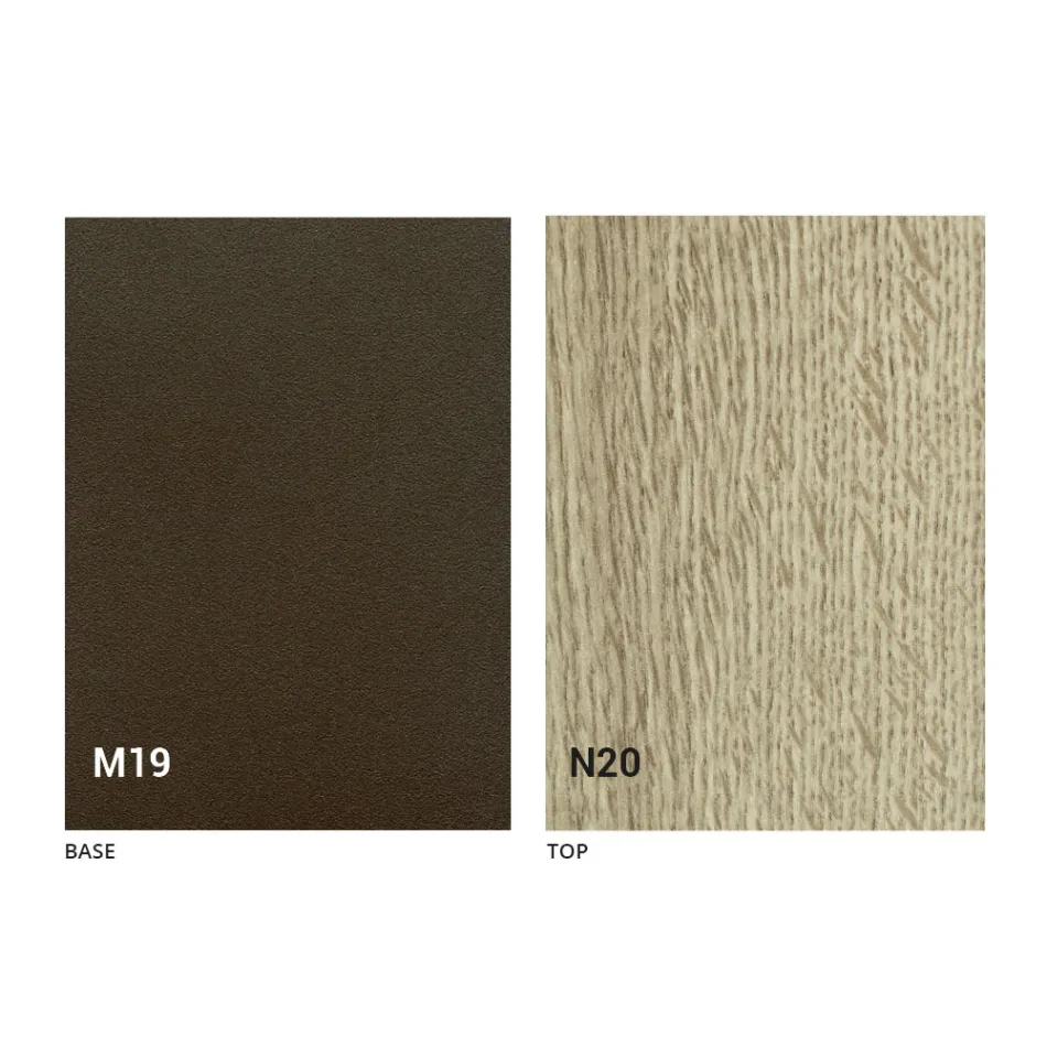 طاولة طعام حديثة قابلة للطي مصنوعة من الخشب والمعدن، صنع في إيطاليا - مينيلاو Viadurini