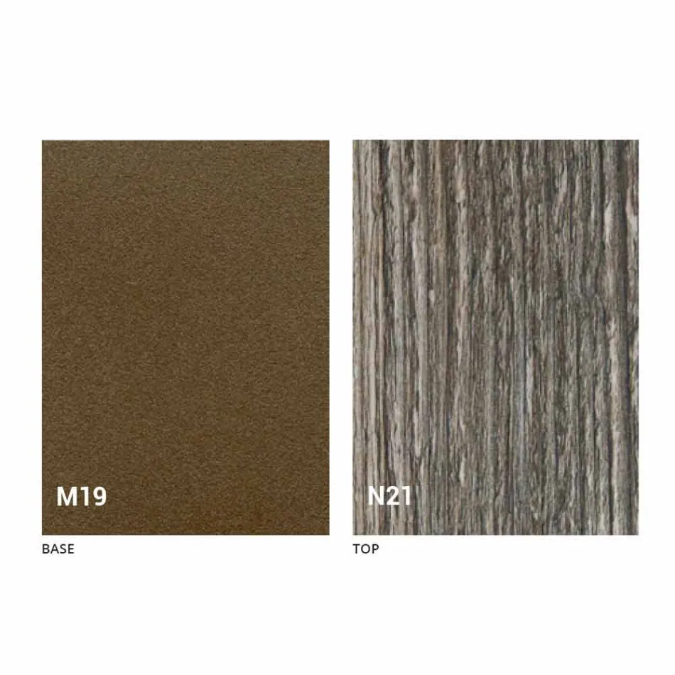 طاولة طعام حديثة قابلة للطي مصنوعة من الخشب والمعدن، صنع في إيطاليا - مينيلاو Viadurini