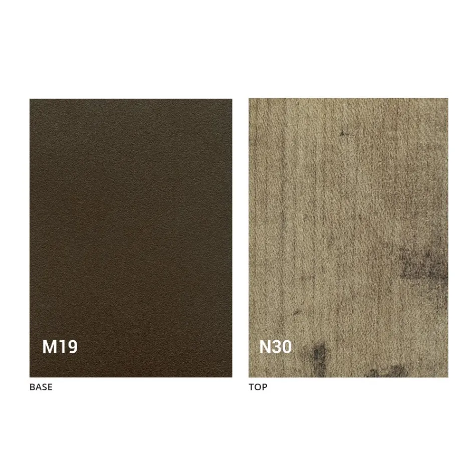 طاولة طعام حديثة قابلة للطي مصنوعة من الخشب والمعدن، صنع في إيطاليا - مينيلاو Viadurini