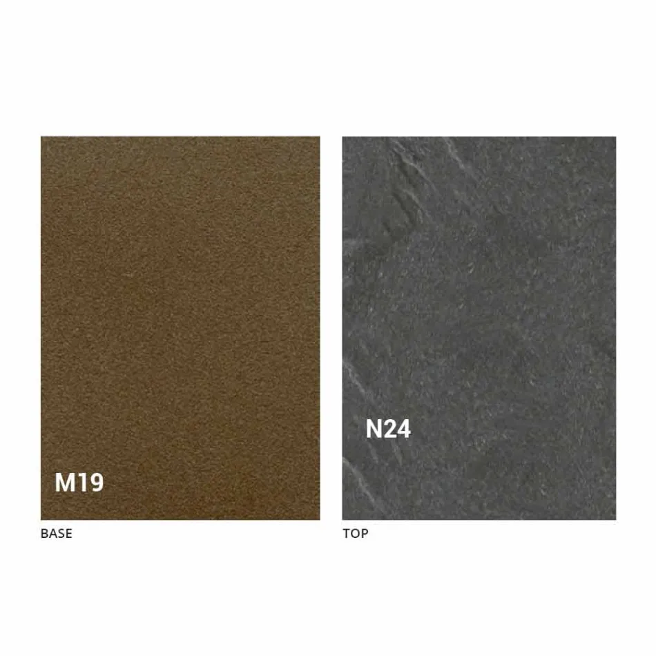 طاولة طعام حديثة قابلة للطي مصنوعة من الخشب والمعدن، صنع في إيطاليا - مينيلاو Viadurini