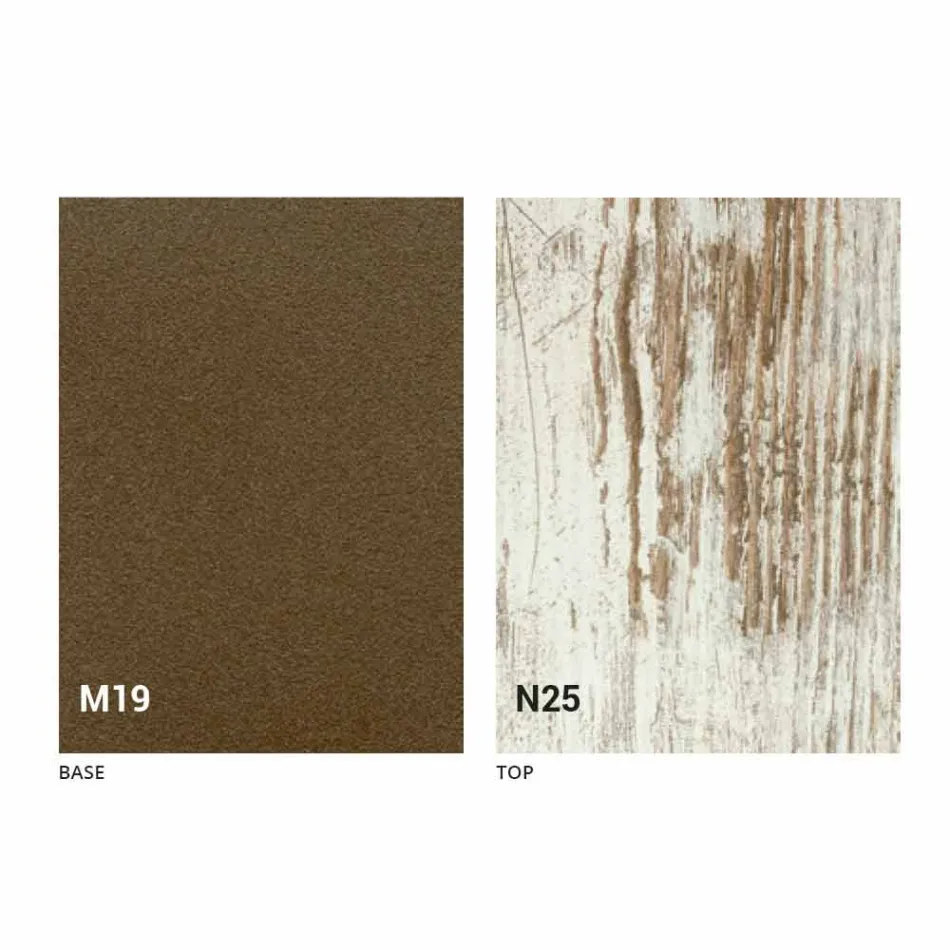 طاولة طعام حديثة قابلة للطي مصنوعة من الخشب والمعدن، صنع في إيطاليا - مينيلاو Viadurini