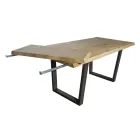 طاولة طعام مطلية بخشب البلوط المعقود من ماسيلاتو، صنع في إيطاليا - بيلار Viadurini