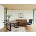 طاولة طعام مطلية بخشب البلوط المعقود من ماسيلاتو، صنع في إيطاليا - بيلار Viadurini