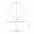 طاولة طعام مستديرة قابلة للتمديد من سيراميك لامينام، صنع في إيطاليا - لوبيتو Viadurini