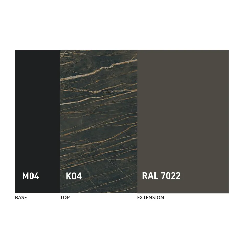 طاولة طعام مستديرة قابلة للتمديد من سيراميك لامينام، صنع في إيطاليا - لوبيتو Viadurini