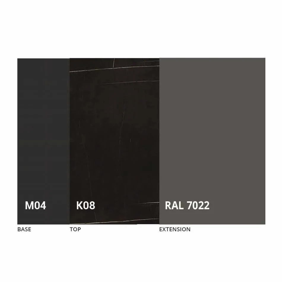 طاولة طعام مستديرة قابلة للتمديد من سيراميك لامينام، صنع في إيطاليا - لوبيتو Viadurini