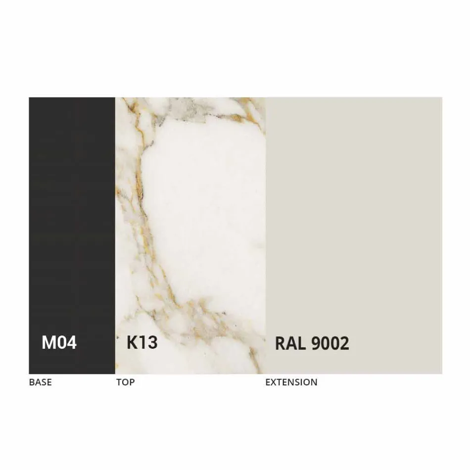 طاولة طعام مستديرة قابلة للتمديد من سيراميك لامينام، صنع في إيطاليا - لوبيتو Viadurini