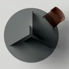 طاولة طعام مستديرة بقاعدة وسطح زجاجي، صنع في إيطاليا - تشارلز Viadurini