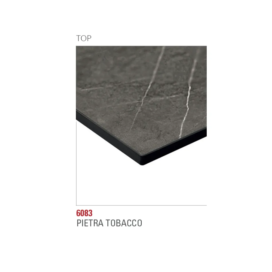 طاولة طعام مستديرة بسطح من ألواح HPL متعددة الطبقات، صنع في إيطاليا - لينجوتو Viadurini