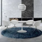 طاولة طعام مستديرة بسطح من اللامينيت، صنع في إيطاليا - دولارات Viadurini