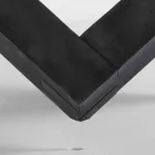 طاولة طعام خشبية مستديرة مع سطح زجاجي باو، تصميم عصري Viadurini