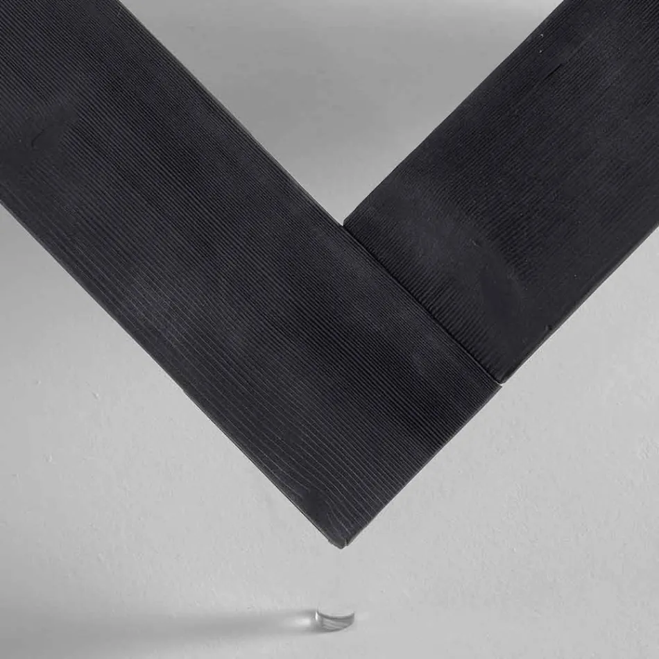 طاولة طعام خشبية مستديرة مع سطح زجاجي باو، تصميم عصري Viadurini