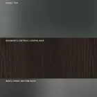 طاولة طعام مستديرة من الزجاج المدخن بقاعدة خشبية، صنعت في إيطاليا - روندو Viadurini