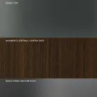 طاولة طعام مستديرة من الزجاج المدخن بقاعدة خشبية، صنعت في إيطاليا - روندو Viadurini