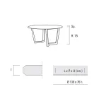 طاولة طعام مستديرة معدنية ولوح HPL مغلف، صنع في إيطاليا - باستيانو Viadurini