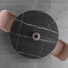 طاولة طعام مستديرة معدنية ولوح HPL مغلف، صنع في إيطاليا - باستيانو Viadurini