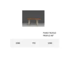 هيكل طاولة طعام من الحديد والخشب الصلب، صنع في إيطاليا - رومينو Viadurini