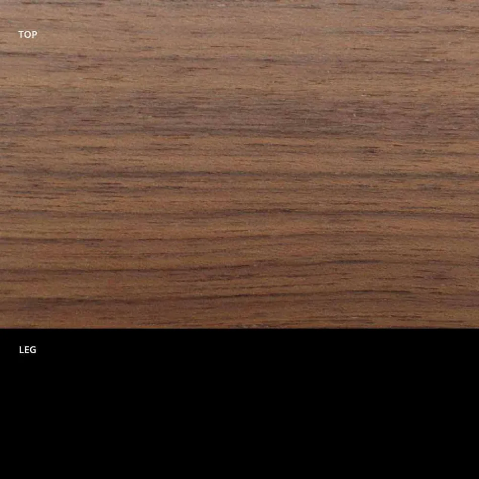 طاولة طعام مستديرة ذات سطح مكسو بقشرة خشبية فاخرة، صنع في إيطاليا - دولارات Viadurini