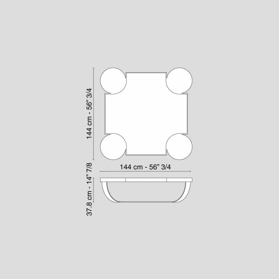 طاولة قهوة مصممة من خشب البلوط الداكن من دروموند Viadurini