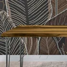 طاولة غرفة المعيشة من خشب البلوط والراتنج الإيبوكسي الملون، صنع في إيطاليا - ماغنوس Viadurini