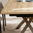 طاولة معيشة قابلة للتمديد 260 أو 300 سم مصنوعة من المعدن والـ HPL - بورجو Viadurini