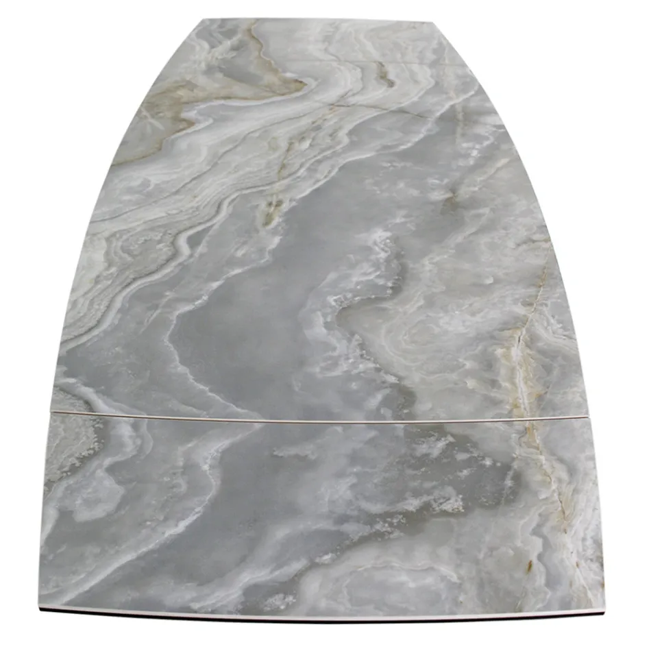 طاولة معيشة قابلة للتمديد بسطح أسطواني من السيراميك، مصنوعة في إيطاليا - أكواب Viadurini