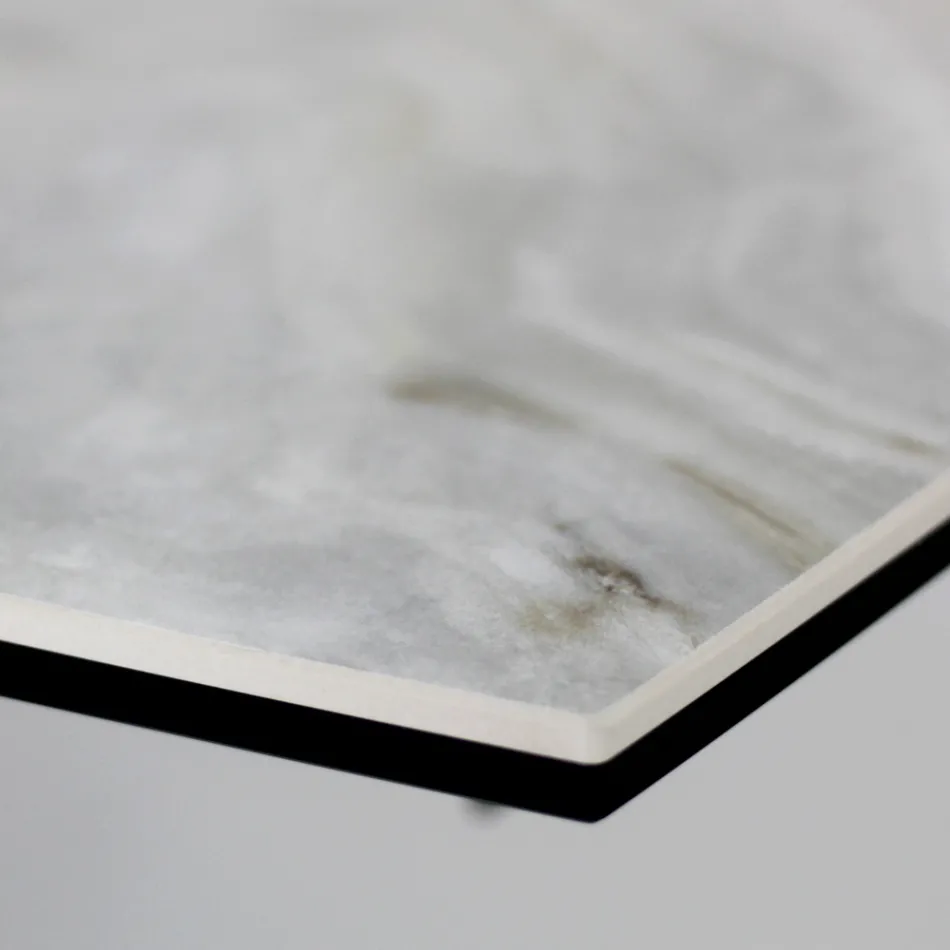 طاولة معيشة قابلة للتمديد بسطح أسطواني من السيراميك، مصنوعة في إيطاليا - أكواب Viadurini