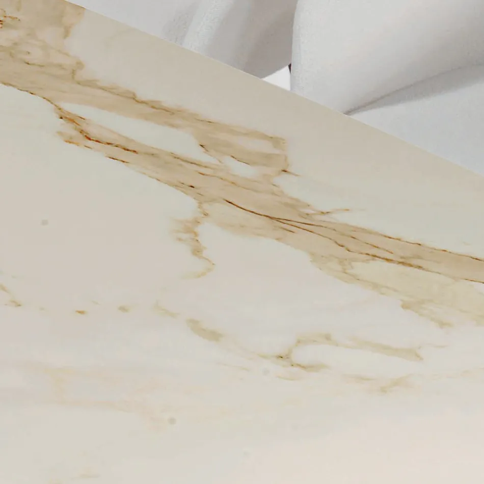 طاولة معيشة ثابتة بقاعدة خشبية، صنع في إيطاليا - إكواتور Viadurini