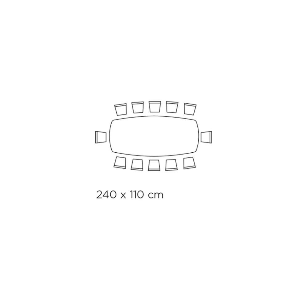 طاولة معيشة ثابتة بسطح أسطواني من السيراميك، صنع في إيطاليا - أكواب Viadurini
