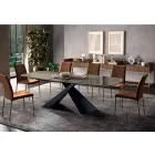 طاولة معيشة ثابتة بسطح سيراميكي، صنع في إيطاليا - عطلات Viadurini