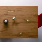 طاولة بتصميم قابل للتمديد حتى 294 سم مصنوعة من الخشب والمعدن، صنع في إيطاليا - نوزو Viadurini