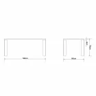 طاولة بتصميم عصري من خشب الجوز الطبيعي، الطول ١٨٠ × العرض ٩٠ سم، من إيفون Viadurini