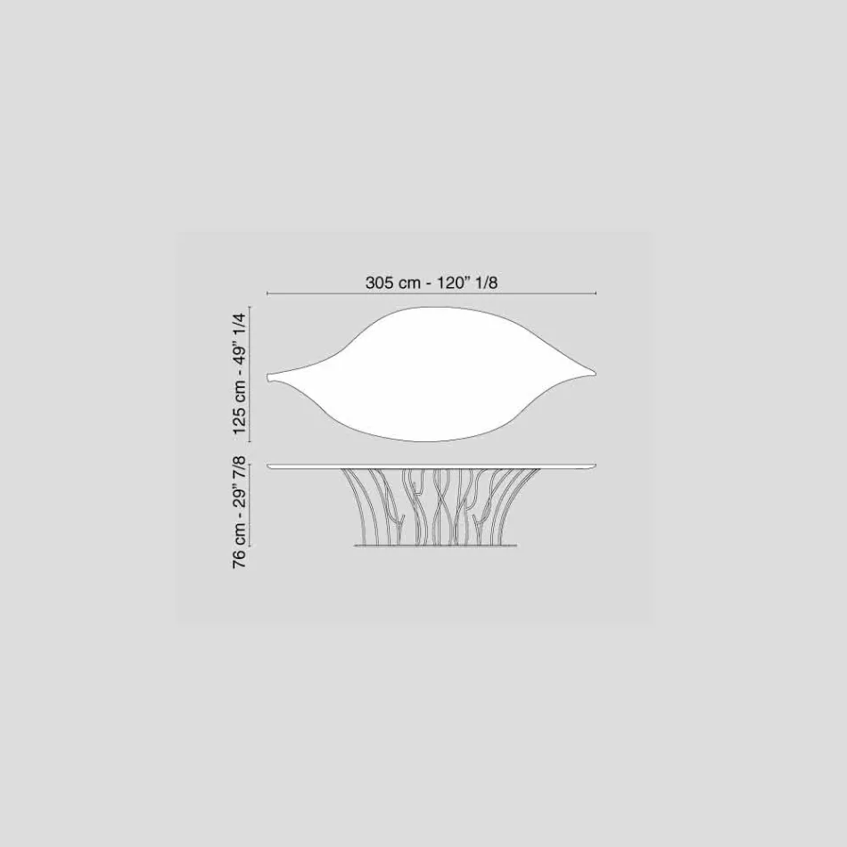طاولة تصميم من خشب البلوط والجوز فينيس Viadurini